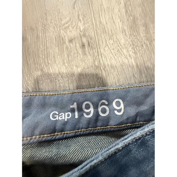 Gap Jeans Womens 30 Blue 1969 Curvy Bootcut Dark Wash Denim Low Rise Stretch - Picture 4 of 10